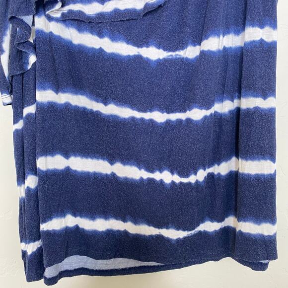 Avenue Blue and White Striped Tie Dye Blouse Size 22 - 24 - Picture 7 of 9